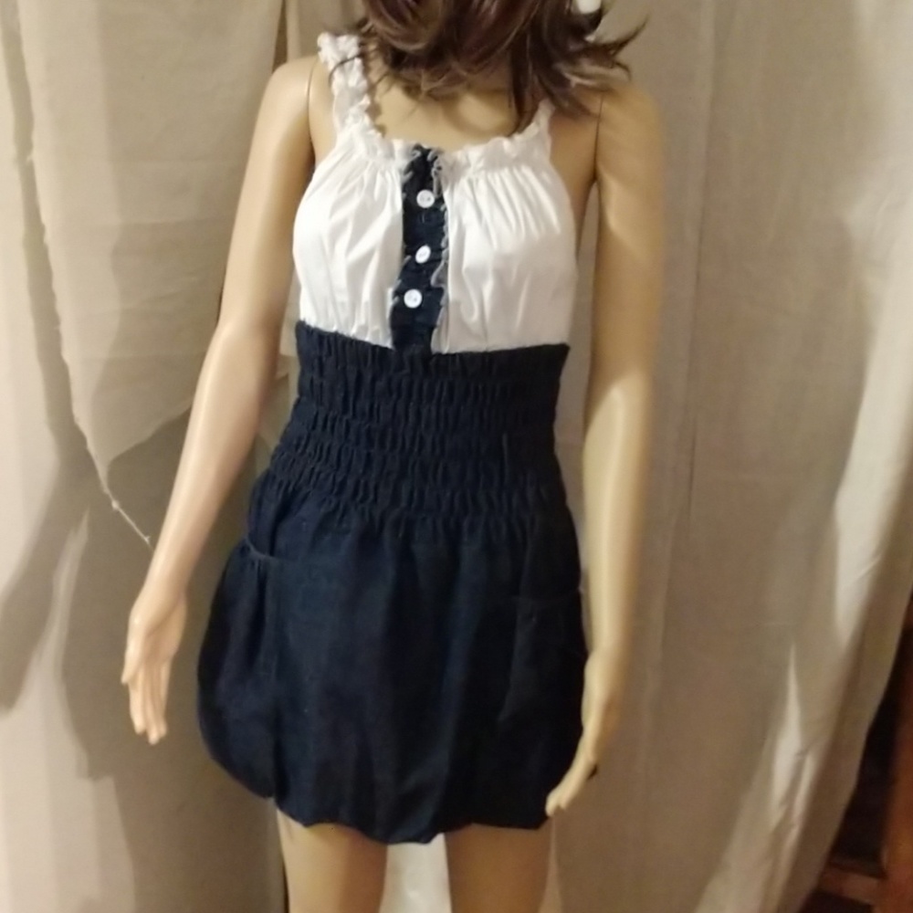 New!!!denim and white dress size large